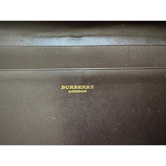 Burberry Beige/Brown Haymarket Check Fabric & Leather Slim Continental Wallet - Picture 8 of 15